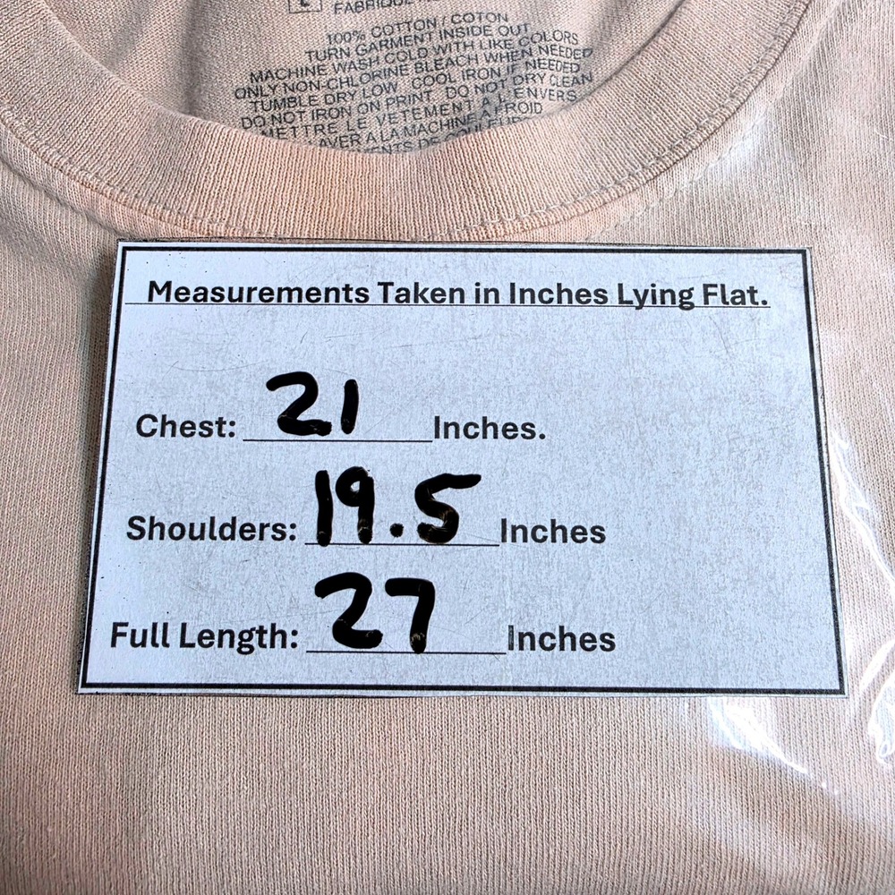 EMPYRE Men's Large Peach‎ Graphic T-Shirt Street Style Eagle Logo Short Sleeve - Picture 5 of 11